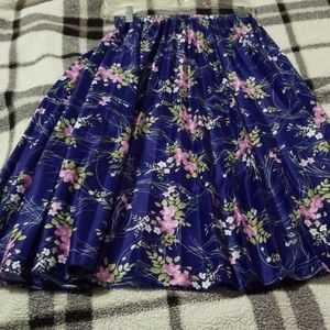 Pleated floral skirt
